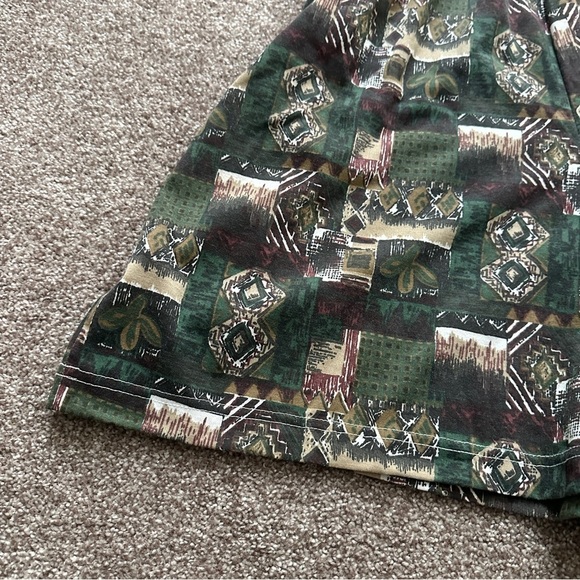 Vintage 80s Colleens Collectibles Green Tribal Print Short Sleeve Romper Size XL - Picture 7 of 16